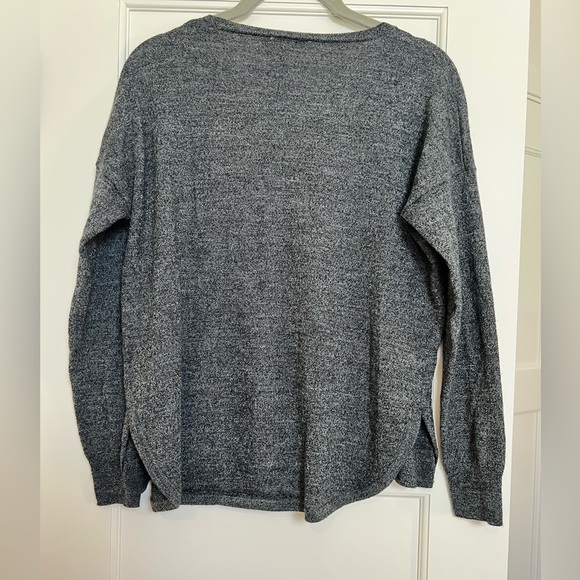 Madewell Southstar Sweater Wool Blend Heather Ebony Gray  (Small) - Picture 4 of 4